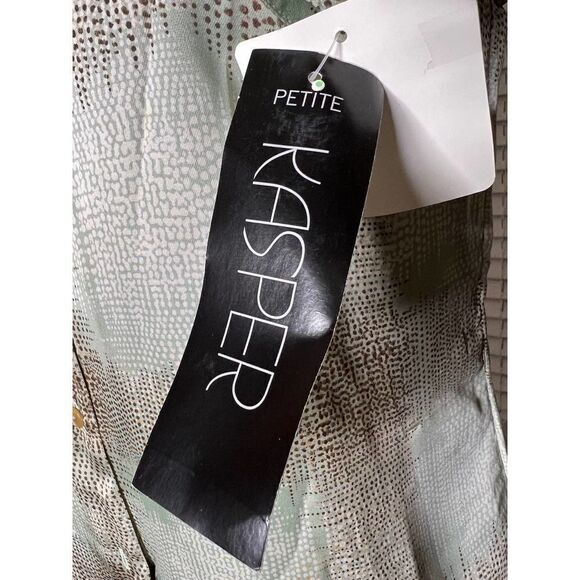 Kasper Sz 8P Petite Button Down Shirt - Picture 5 of 9